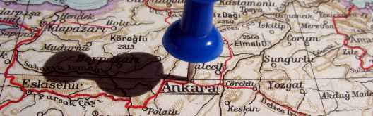 Stock image of map with pin in Ankara,Turkey