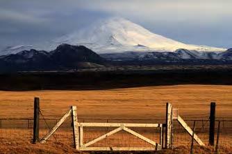 View of Mount Hekla covered in snow. From Hekla and gate, Wikimedia Commons