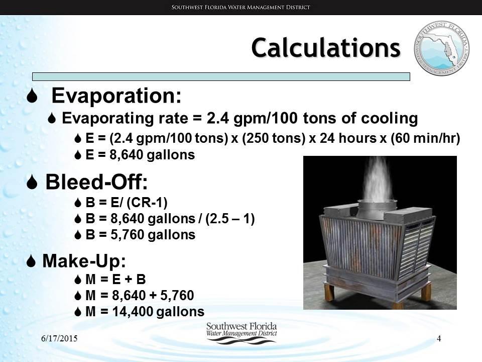 SW Florida Water Management District Eveporation and Bleedoff Statistics