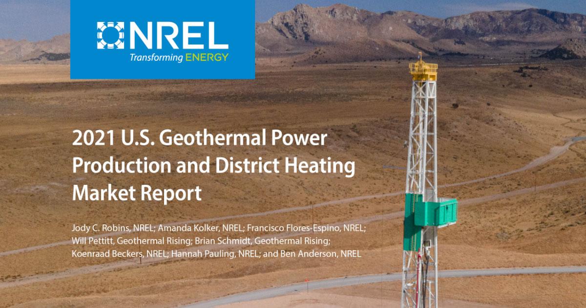 Cover of 2021 Geothermal Market Report