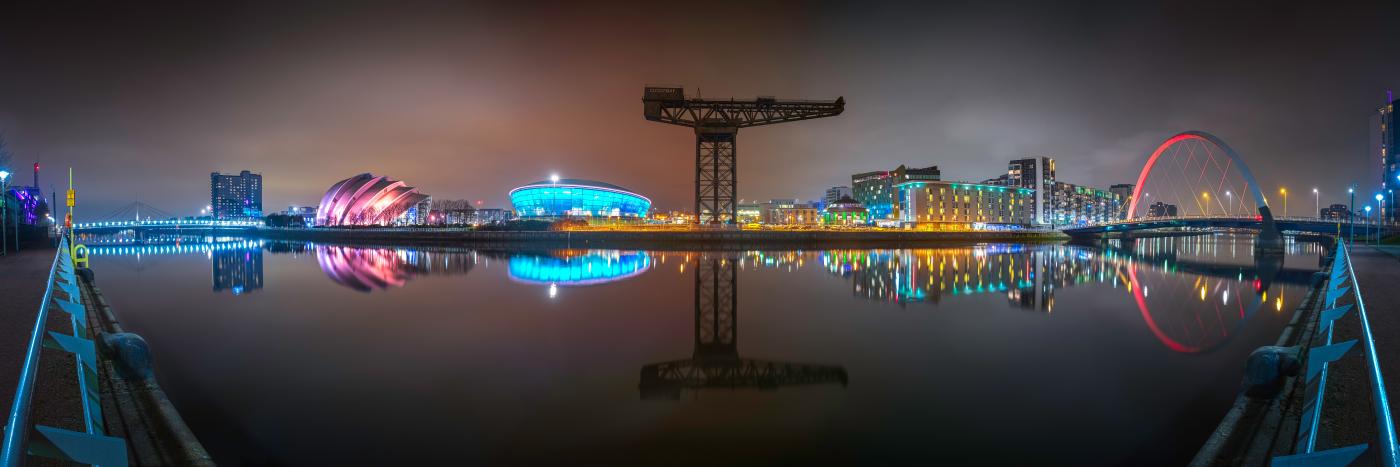 Clydeside, Glasgow, looking north over the river