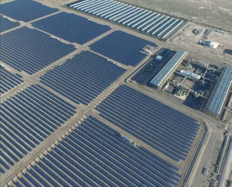 Aerial view of the Stillwater triple hybrid project in Nevada