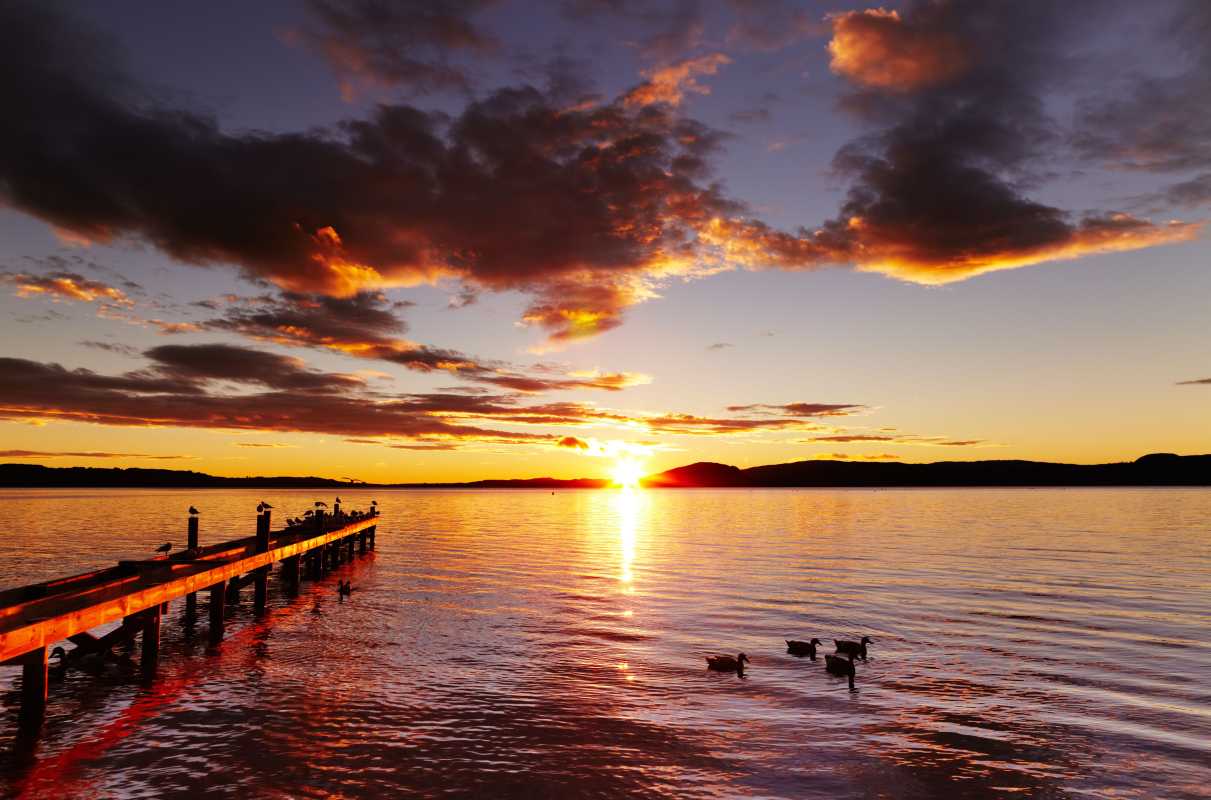 Stock image of Lake Rotorua, New Zealand