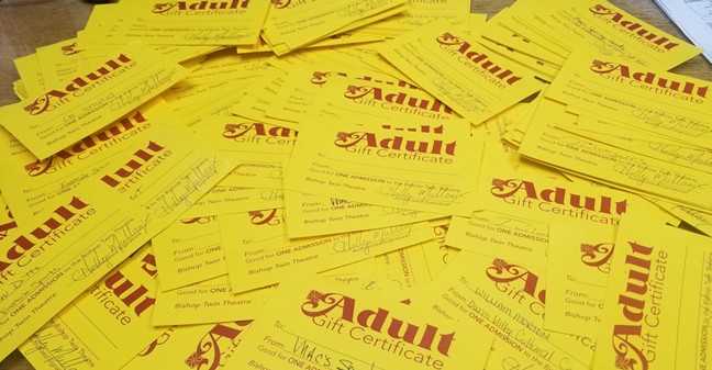 A stack of movie passes