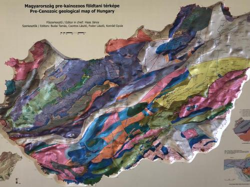 Pre-Cenozoic geological map of Hungary